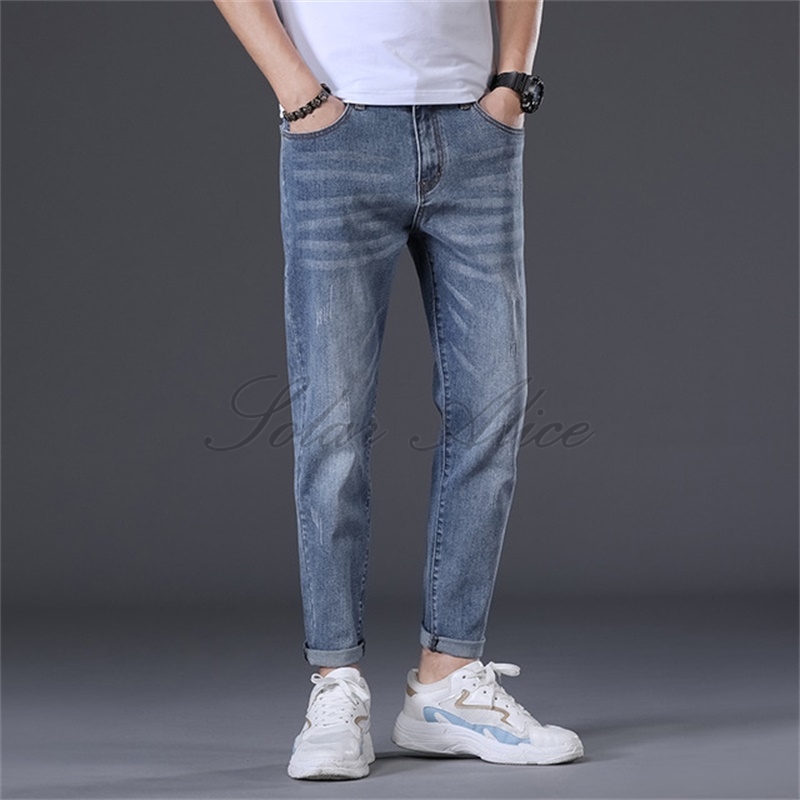 Free Shipping 2020 Men's New Four Seasons Ankle Length Slim Jeans Slim Pencil Casual Pants, Blue
Free Shipping 2020 Men's New Four Seasons Ankle Length Slim Jeans Slim Pencil Casual Pants, Blue
