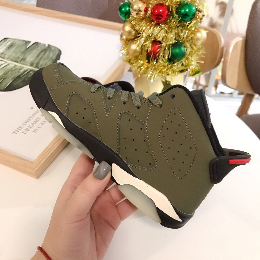 Infared 6s VI Kids Basketball Shoes Infant & toddler Travis Scott Medium Olive Boys Girls shoes Dark Mocha Sports 6S Childrens Sneaker, #4
Infared 6s VI Kids Basketball Shoes Infant & toddler Travis Scott Medium Olive Boys Girls shoes Dark Mocha Sports 6S Childrens Sneaker, #4