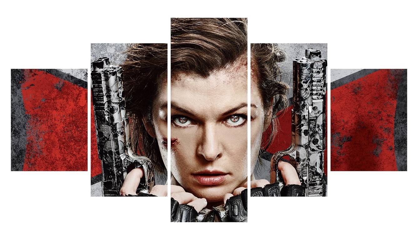 5pcs/set Unframed Resident Evil: The Final Chapter Milla Jovovich Poster Print On Canvas Wall Art Painting For Living Room Decor