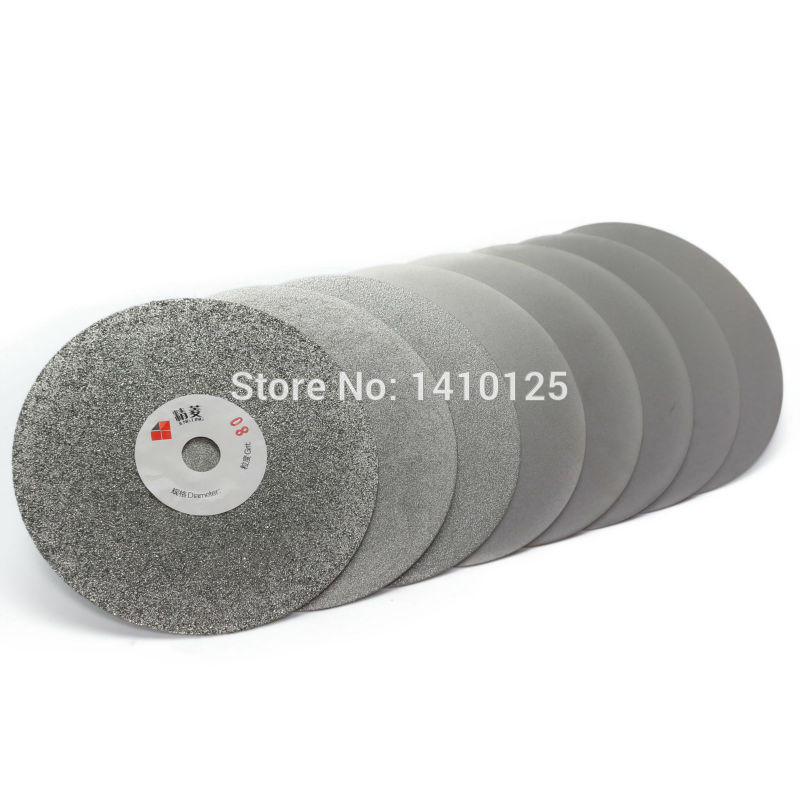 

5" inch 125mm Grit 60-3000 Electroplated Diamond Grinding Disc Wheel Coated Flat Lap Disk Lapidary Tools Gemstone Jewelry Glass