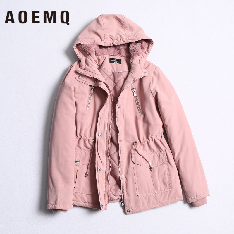 AOEMQ Parker Style Fashion Solid Color Warm Hooded Drawstring Waist Slimming Plus Cotton Plus Velvet Long Cotton Coat, As pic
AOEMQ Parker Style Fashion Solid Color Warm Hooded Drawstring Waist Slimming Plus Cotton Plus Velvet Long Cotton Coat, As pic