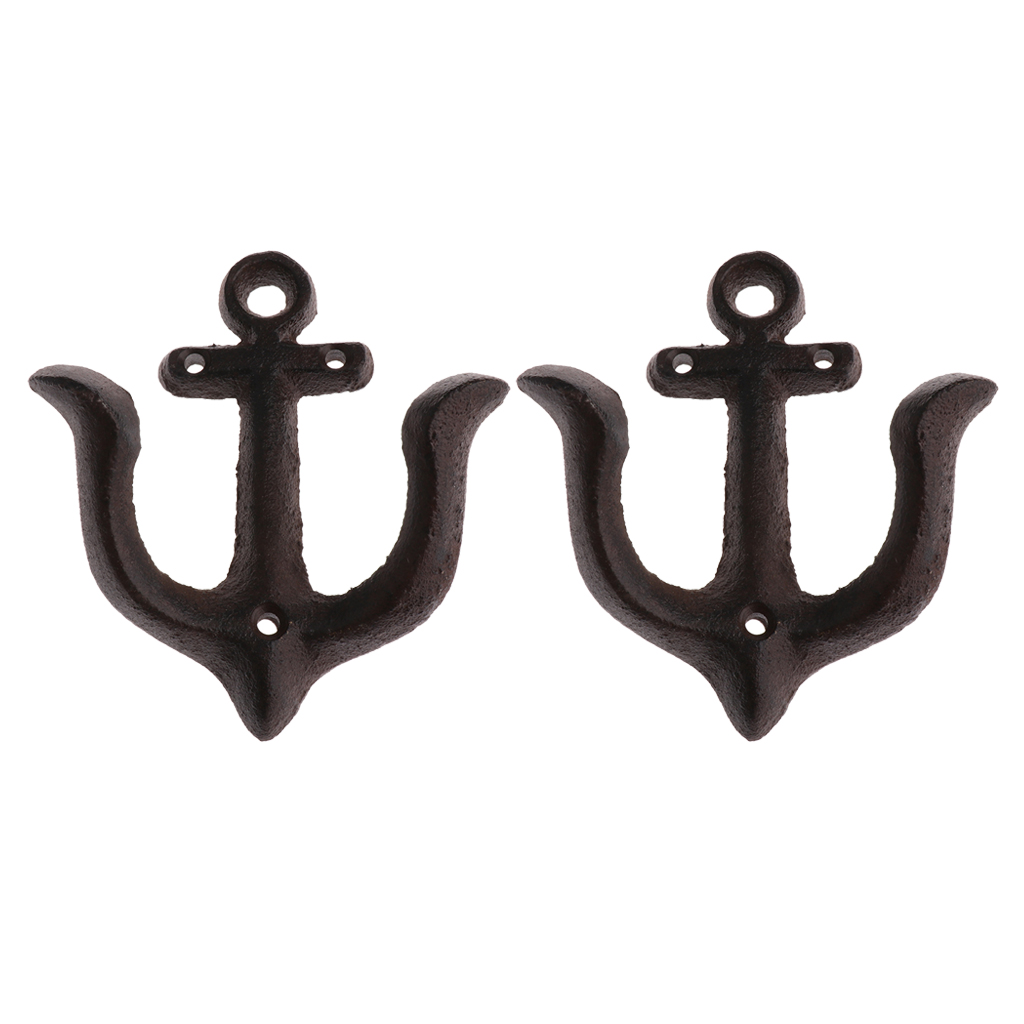 2x cast iron wall hook metal hook rack hanger for bathroom/bedroom/living room, black, wall mounted, anchor shape
2x cast iron wall hook metal hook rack hanger for bathroom/bedroom/living room, black, wall mounted, anchor shape