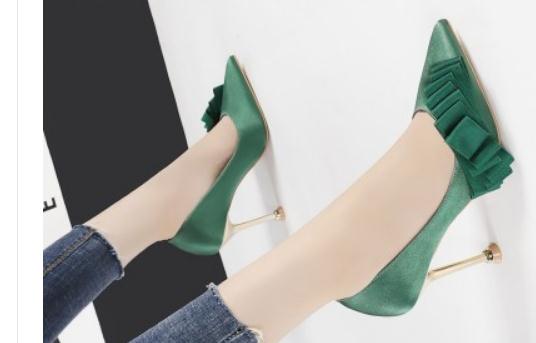 2020 Women's shoes in Spring and Autumn with New style High heel fine heel pointed end Silk and satin bowknot @7119, Black
2020 Women's shoes in Spring and Autumn with New style High heel fine heel pointed end Silk and satin bowknot @7119, Black