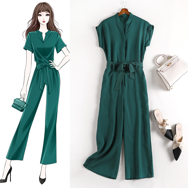 4XL 5XL plus size 2020 summer women green solid jumpsuit loose wide leg v-neck bodysuit fashion rompers jc87
4XL 5XL plus size 2020 summer women green solid jumpsuit loose wide leg v-neck bodysuit fashion rompers jc87