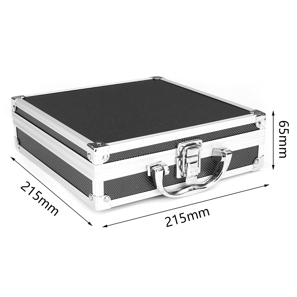 Durable Sponge Inside Portable Sturdy Organiser Hard Carry Practical Storage Aluminum Alloy Tool Box Travel Carry Case