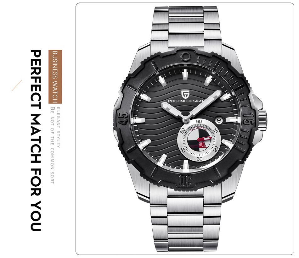 2018 New Fashion Mechanical Mens Watches Luxury Brand PAGANI DESIGN Stainless Steel Sport Waterproof Men Wristwatch dropshipping, Black
2018 New Fashion Mechanical Mens Watches Luxury Brand PAGANI DESIGN Stainless Steel Sport Waterproof Men Wristwatch dropshipping, Black