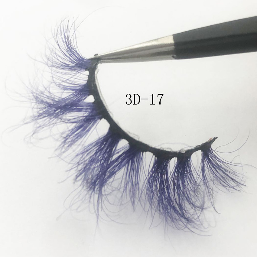 2019 Fantasy 22mm Color Lashes 3D Mink Eyelashes Natural Soft Real Mink Hair False Eyelashes Extension Makeup Coloured Series 5D Mink Lashes