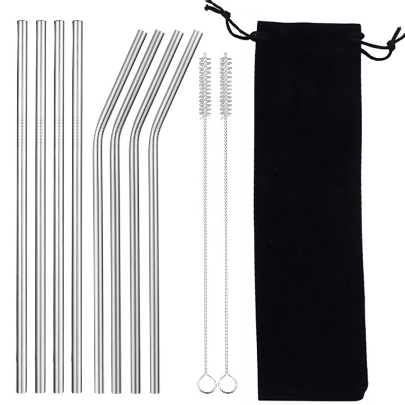 Reusable Stainless Steel Drinking Straws Eco-friendly Metal Straws Hot Drinks Straw Cleaner Brush Bag Wedding Bar Accessories
Reusable Stainless Steel Drinking Straws Eco-friendly Metal Straws Hot Drinks Straw Cleaner Brush Bag Wedding Bar Accessories