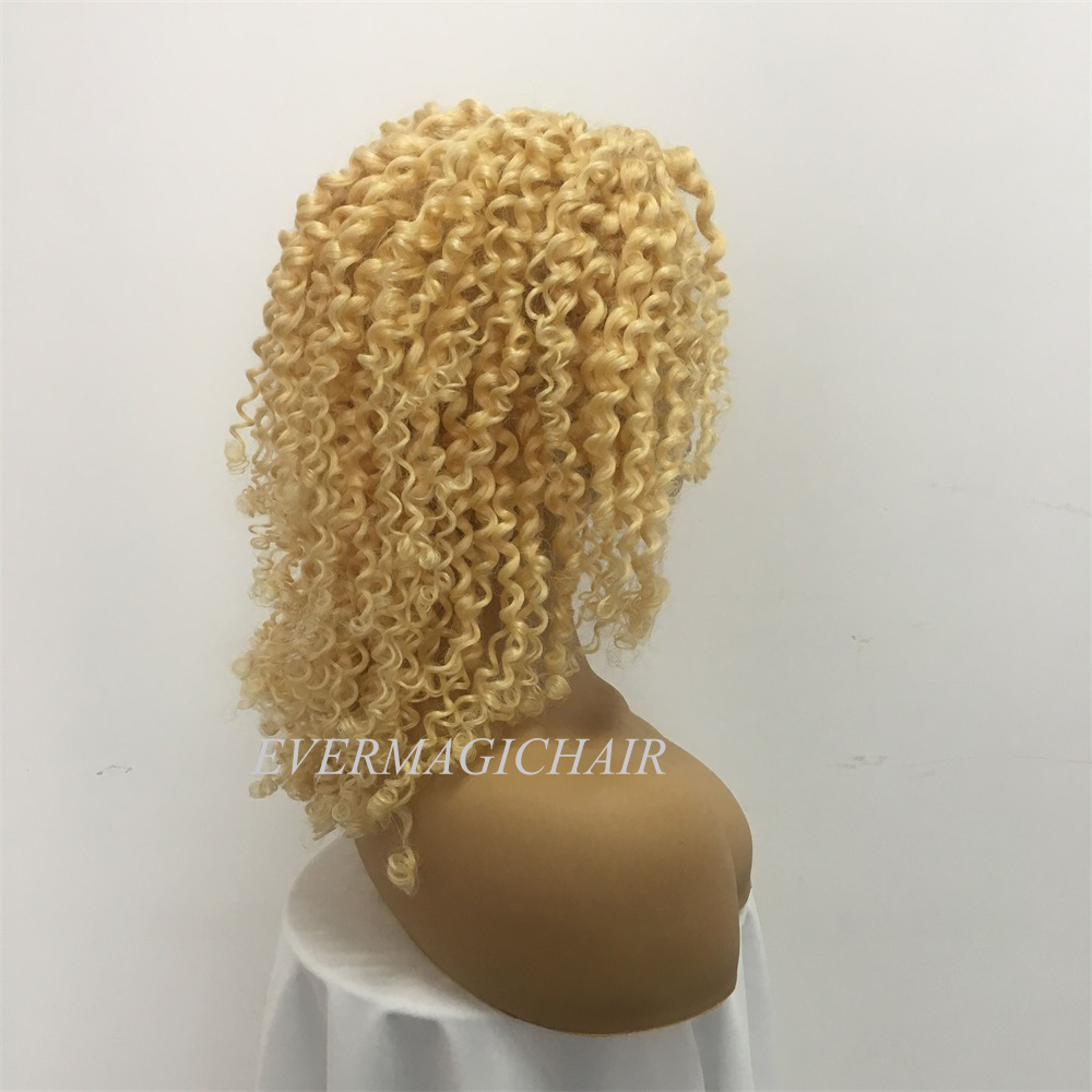 613 blonde full lace wig human hair curly Brazilian Virgin Human Hair 150 Density Lace Front wig With Baby Hair Glueless