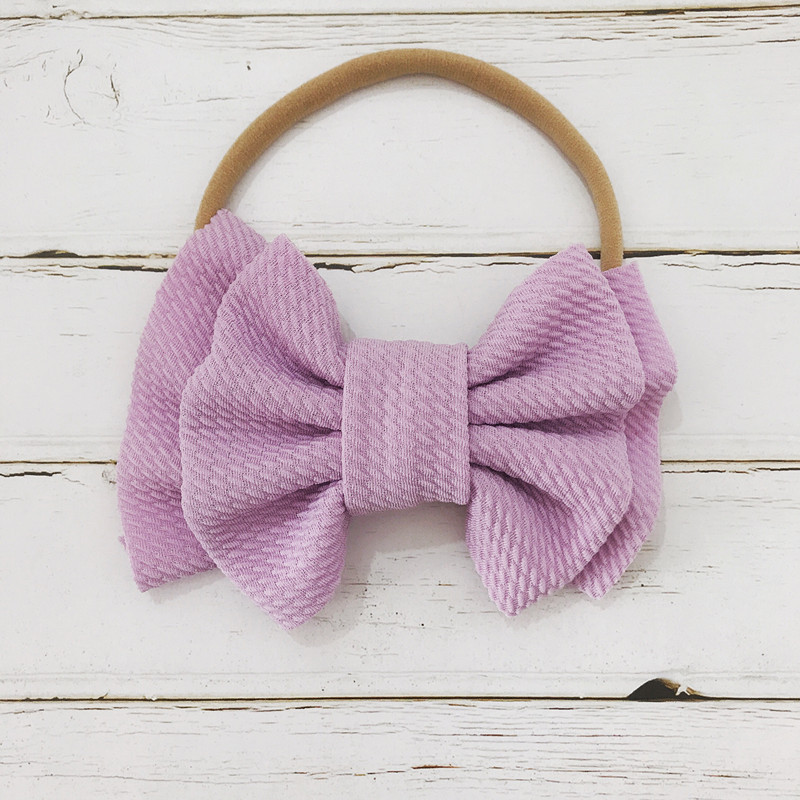 Cute Big Bow Hairband Baby Girls Toddler Kids Elastic Headband Knotted Nylon Turban Head Wraps Bow-knot Hair Accessories - view 7