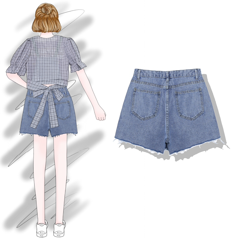 2019 new fashion women' shorts summer thin waist denim shorts female tide burr irregular, Blue
2019 new fashion women' shorts summer thin waist denim shorts female tide burr irregular, Blue