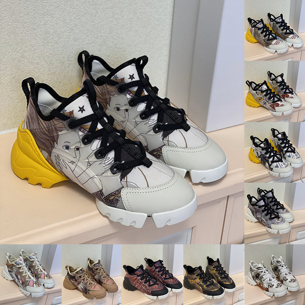 2020 Top qualité des femmes de Designer D-Connect Sneaker néoprène Chaussures Casual Low Top Français Marque D Connect Designer de formateurs de