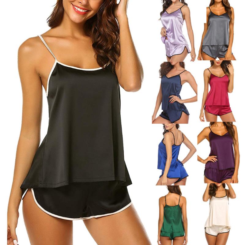 Women Sexy Underwear Satin Pajama Sets Suspender Sleepcoat Tops Shorts Lingerie Set 2 Pieces Female Sleepwear Nightwear Pajama, Hot pink
Women Sexy Underwear Satin Pajama Sets Suspender Sleepcoat Tops Shorts Lingerie Set 2 Pieces Female Sleepwear Nightwear Pajama, Hot pink
