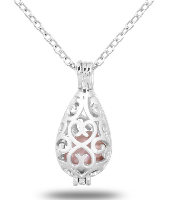 Wholesale-Love Wish Pearl Cages Locket Necklace Oyster Pendant Necklace (Excluding Pearl Canned) Hollow Turtle/Dolphin/Love Pendant Necklace