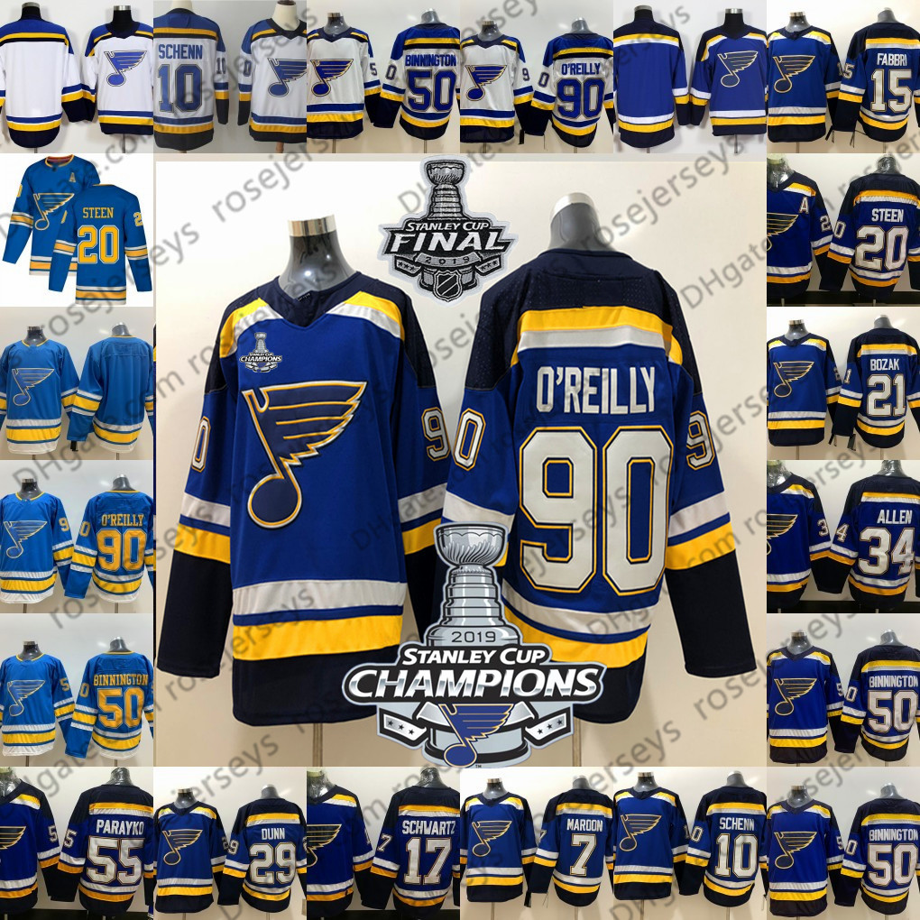 2019 Stanley Cup Final St. Louis Blues Champions Jersey #90 Ryan O'Reilly 50 Binnington Maroon Schenn Perron Steen Bozak Parayko Schwartz, Men's royal blue
2019 Stanley Cup Final St. Louis Blues Champions Jersey #90 Ryan O'Reilly 50 Binnington Maroon Schenn Perron Steen Bozak Parayko Schwartz, Men's royal blue