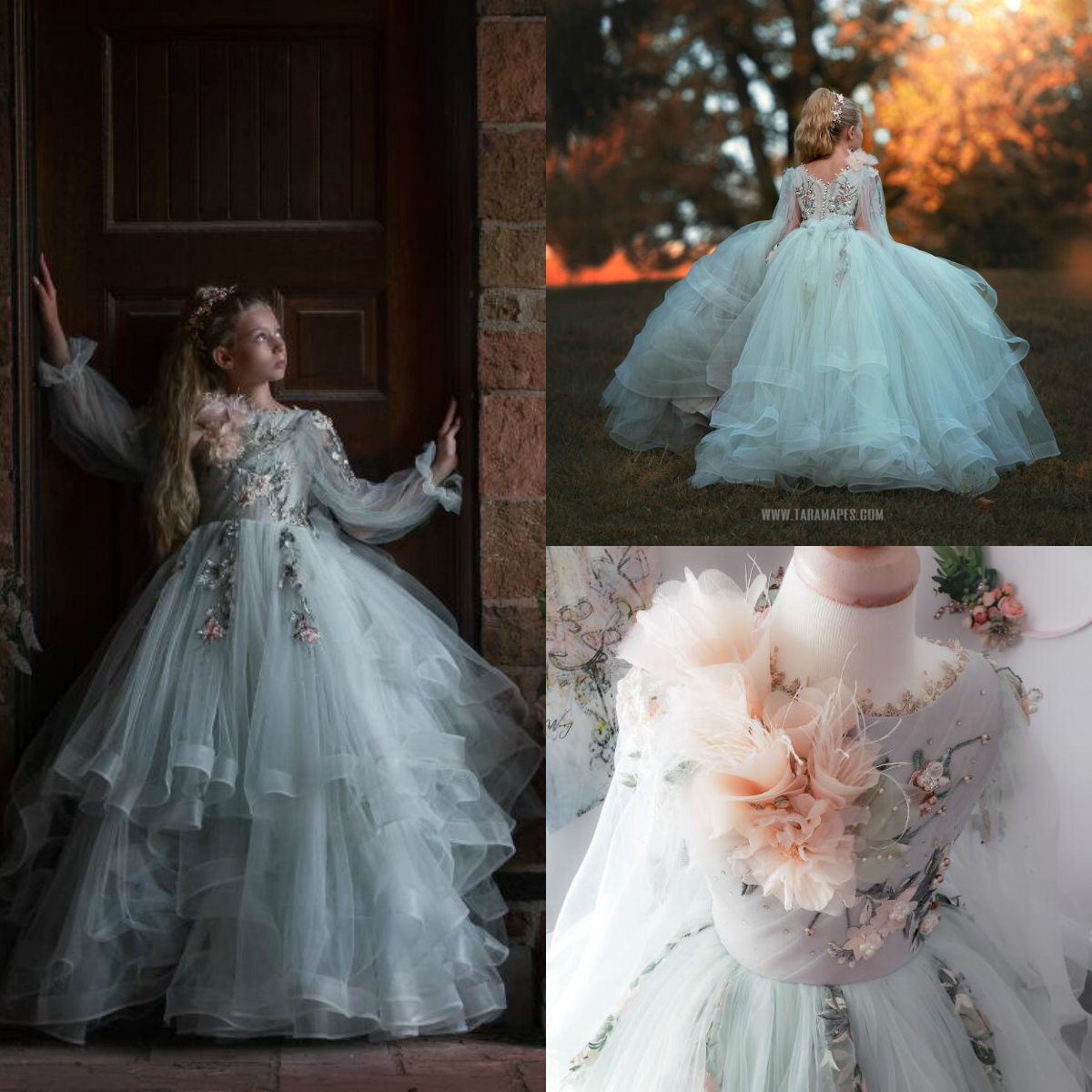 2020 Long Sleeve Flower Girl Dresses For Wedding Lace Appliques Feather First Communion Dress Tulle Custom Made Girls Pageant Gowns, Fuchsia
2020 Long Sleeve Flower Girl Dresses For Wedding Lace Appliques Feather First Communion Dress Tulle Custom Made Girls Pageant Gowns, Fuchsia