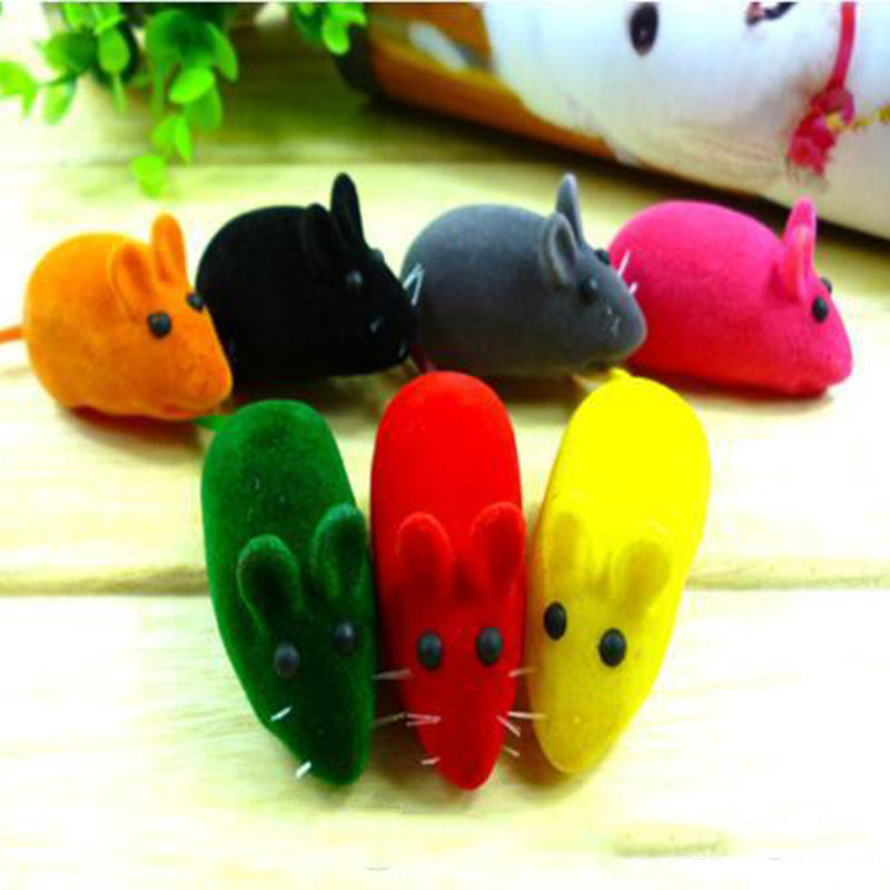 New Little Noise Sound Squeak Rat Playing Gift For Kitten Cat Play Toy Pet Rubber Plush Mouse Toys Wholesale DBC BH2918