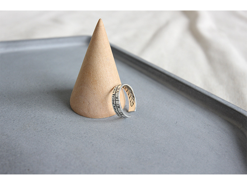 ON SALE High quality 925 sterling silver fashion jewelry vintage style designer Roman numeral open band ring free shipping free shipping