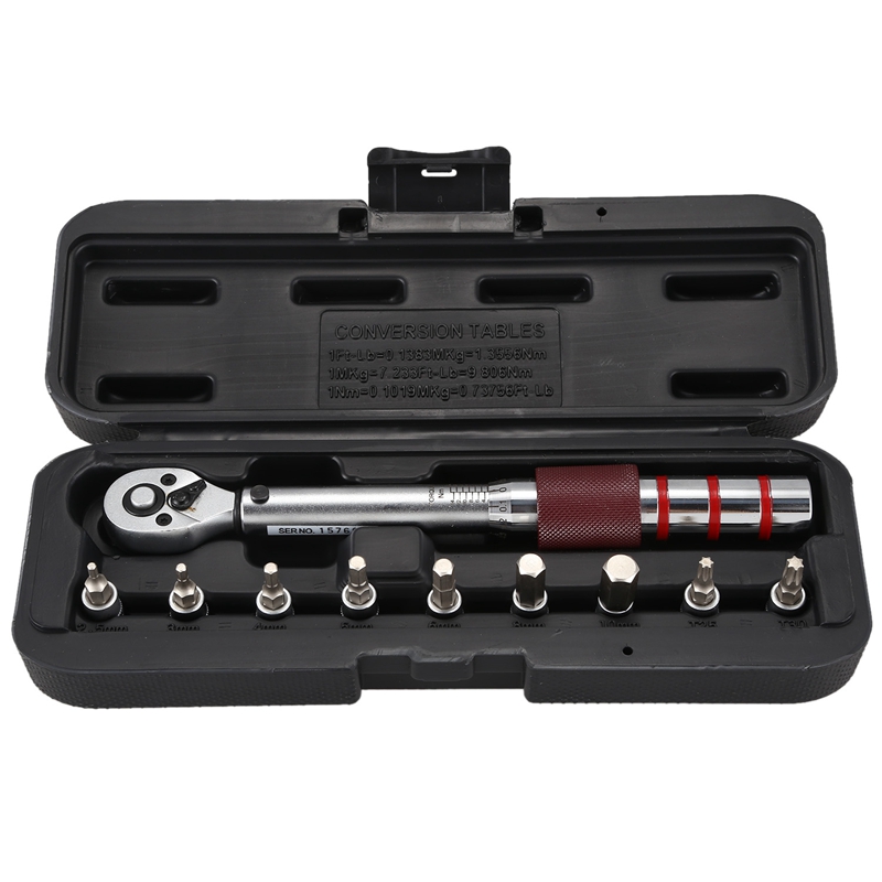 TOP 1/4 Inch Dr 2-15Nm Mini Adjustable Road Carbon Hand Bicycle Bike Tool Kit With Pro Preset Torque Wrench Hex Bit Set
TOP 1/4 Inch Dr 2-15Nm Mini Adjustable Road Carbon Hand Bicycle Bike Tool Kit With Pro Preset Torque Wrench Hex Bit Set