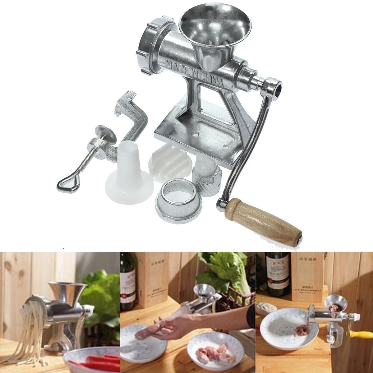Hand Operated Crank Meat Grinder Mincer Heavy Duty Cast Iron Pasta Maker Manual Kitchen Tool Home Decor
Hand Operated Crank Meat Grinder Mincer Heavy Duty Cast Iron Pasta Maker Manual Kitchen Tool Home Decor