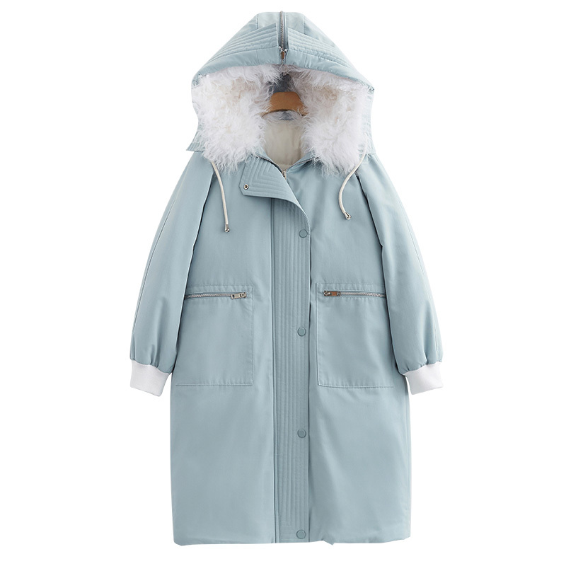 New Down Jackets Overcoat Woman Long Tan Hair Even Hat Shawl Bai Yarong Keep Warm Loose Coat, Pale pink
New Down Jackets Overcoat Woman Long Tan Hair Even Hat Shawl Bai Yarong Keep Warm Loose Coat, Pale pink