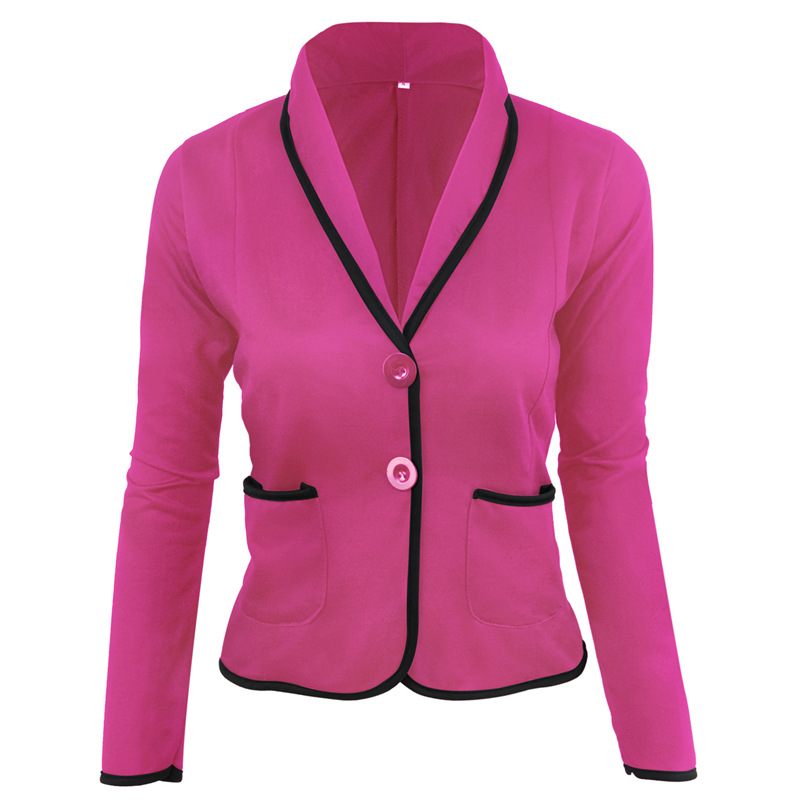 Ladies 2018 New Fashion Button Slim Blazer Coat Women Suit Jacket Female Plus Size Blazer Femme Work Wear Jacket