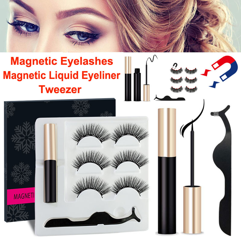 3D Mink Eyelashes Magnetic Liquid Eyeliner with Tweezer Set 3 Pairs Magnetic False Eyelashes Extension Waterproof Mink Lashes Makeup Tools
3D Mink Eyelashes Magnetic Liquid Eyeliner with Tweezer Set 3 Pairs Magnetic False Eyelashes Extension Waterproof Mink Lashes Makeup Tools