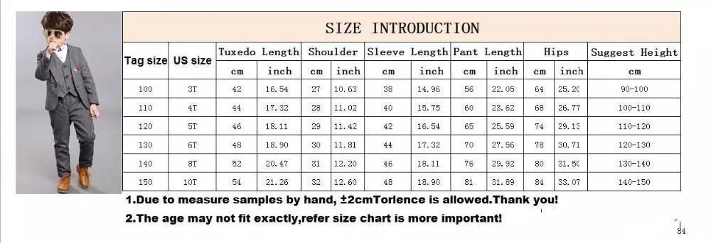 Handsome Kids Formal Occasion Business Suit Child Birthday Party Suits Prom Business Suits Boy Flower Girl(Jacket+Pants+Bow Tie) NO:006