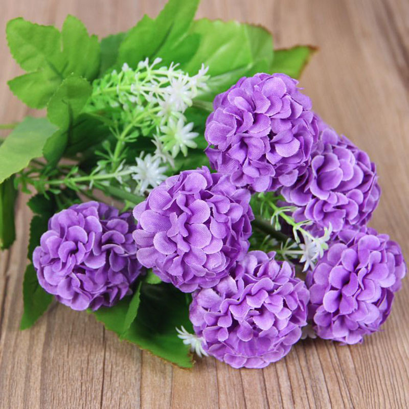 2020 Hydrangea artificial flower Blossom Bouquet/Home/Wedding Decoration Artificial Flowers Bridal Bouquet Flower Real Touch