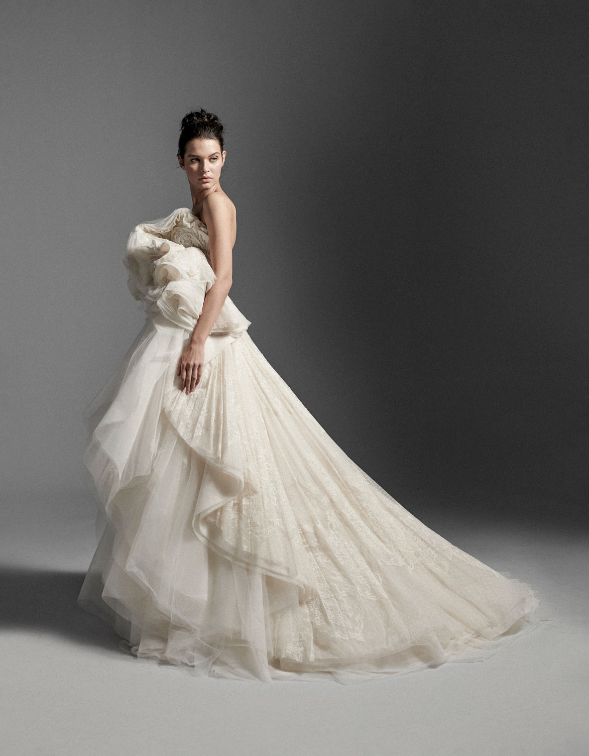 a line krikor jabotian wedding dresses ruffles strapless bridal gowns plus size zipper back wedding gown robe de marie custom