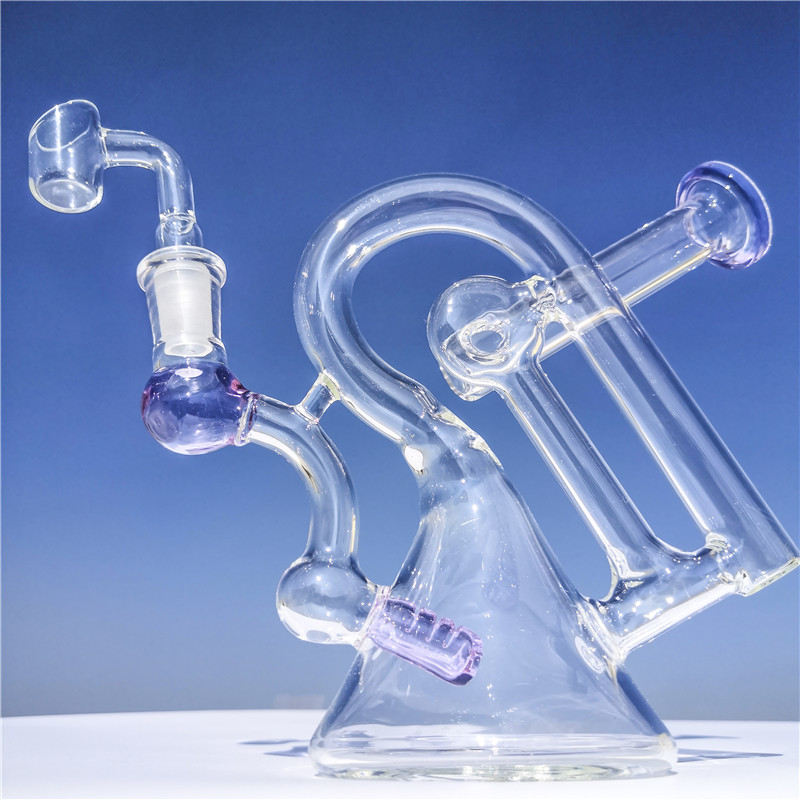Purple Glass Bongs Recycler Dab Rig Thick Beaker Bong Smoking Hookah 14mm Joint with Banger Glass Bong Cheap Glass Water Bongs
Purple Glass Bongs Recycler Dab Rig Thick Beaker Bong Smoking Hookah 14mm Joint with Banger Glass Bong Cheap Glass Water Bongs