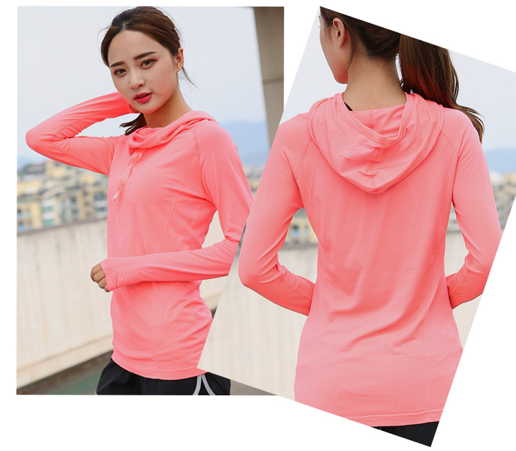 Korean Style Quick Drying Breathable Running Jackets Yoga Shirts With Thumb Hole Long Sleeved Hooded Sports Jacket Tops Wear, Black
Korean Style Quick Drying Breathable Running Jackets Yoga Shirts With Thumb Hole Long Sleeved Hooded Sports Jacket Tops Wear, Black