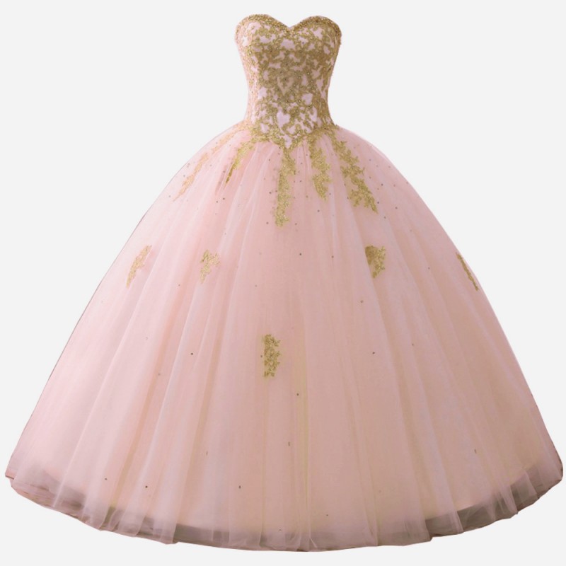 Beautiful Lace Quinceanera Dresses Beaded Party Prom Formal Floral Print Ball Gowns Vestidos De 15 Anos QC1478