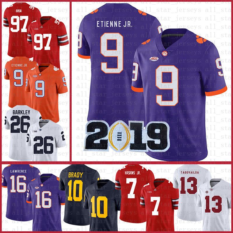 Clemson Tigers 2019 Jersey 16 Trevor Lawrence 9 Travis Etienne Jr. sports wears NCAA Jerseys Tom Brady Saquon Barkley, Ncaa (langguan)
Clemson Tigers 2019 Jersey 16 Trevor Lawrence 9 Travis Etienne Jr. sports wears NCAA Jerseys Tom Brady Saquon Barkley, Ncaa (langguan)