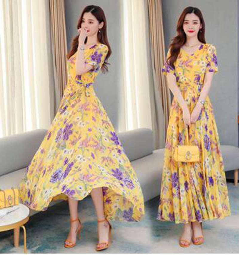 Wholesale fashion women's spring and summer new slim slimming long-sleeved short-sleeved chiffon swing beach knee dress, Pink
Wholesale fashion women's spring and summer new slim slimming long-sleeved short-sleeved chiffon swing beach knee dress, Pink