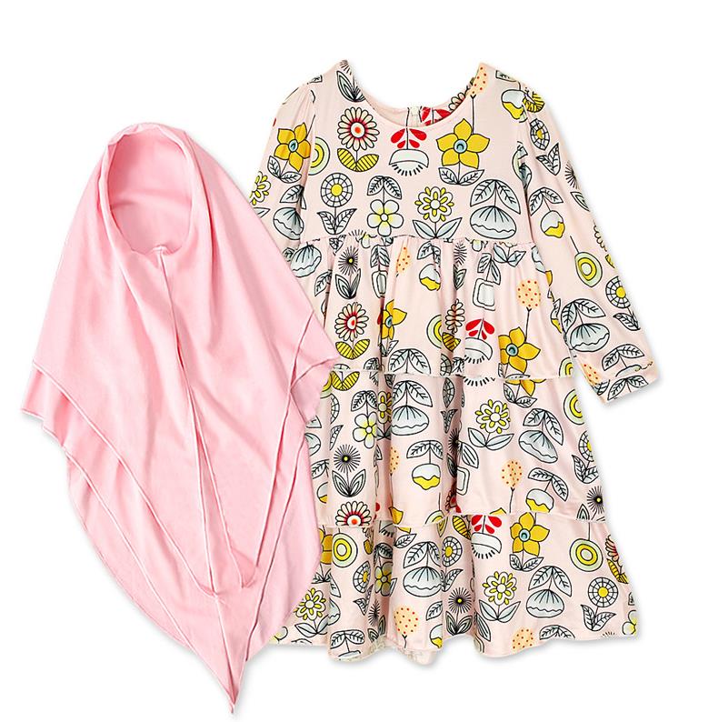 Muslim Kids Abaya Turkey Ramadan Children Kaftan Robe Dubai Hijab Girl Dress Abayas Elbise Caftan Marocain Girl Islamic Clothing