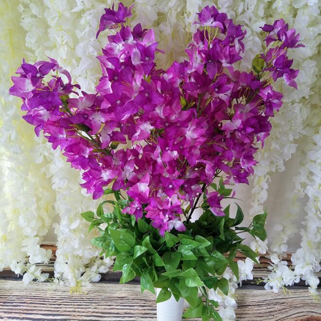 Factory supply silk Bougainvillea Speetabilis Flowe high-grade cherry blossom Artificial Flower for wedding Decoratiions table centerpieces