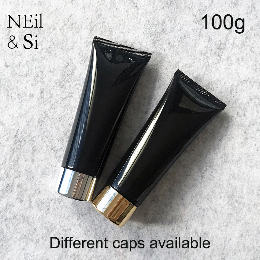 100g Black Plastic Cosmetic Cream Bottle 100ml Facial Cleanser Lotion Tube Hotel Supply Shampoo Packing Bottles