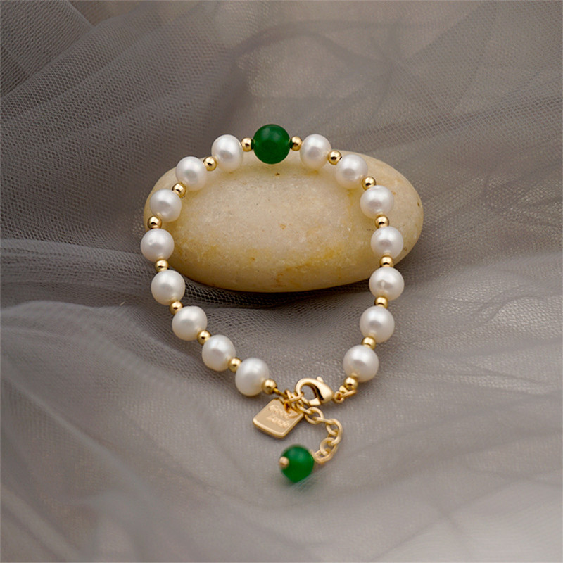 Vintage Fashion Natural Pearl Bracelet Woman Green Natural Stone Korea Jewelry Anniversary Gift for Girls
Vintage Fashion Natural Pearl Bracelet Woman Green Natural Stone Korea Jewelry Anniversary Gift for Girls