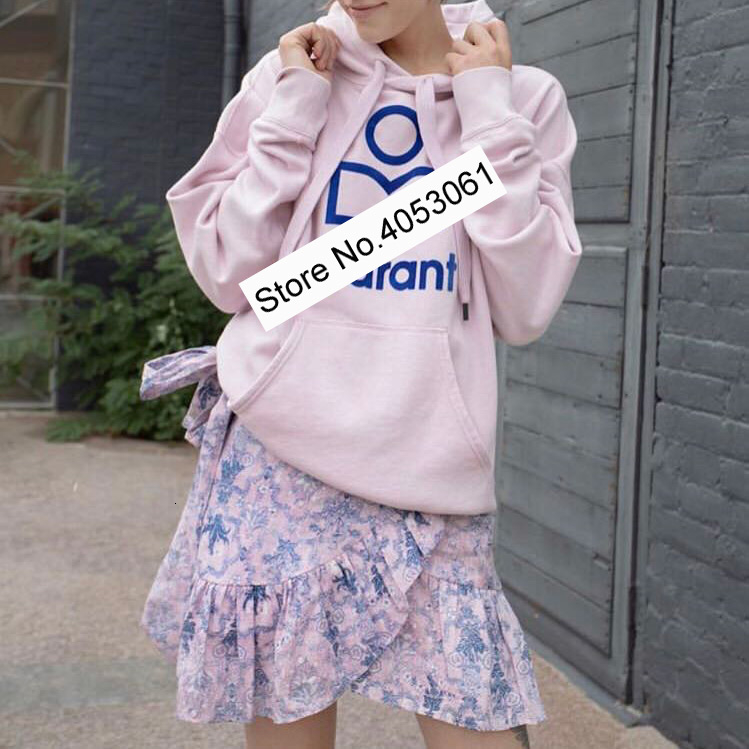 Latest Pink/Grey Letter Flocking Printed Hoodies - 2019ss Women/Ladies Drawstring Sweatshirt Pullover Top LY191115