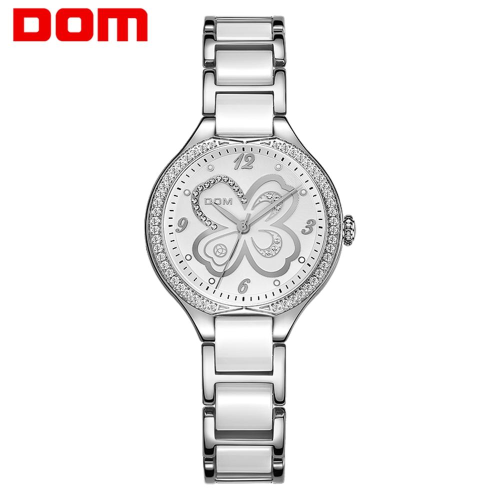 DOM Fashion Women Diamonds Wrist Watches Ceramics Watchband Top Luxury Brand Dress Ladies Geneva Quartz Clock G-1271D-7MS, Slivery;brown
DOM Fashion Women Diamonds Wrist Watches Ceramics Watchband Top Luxury Brand Dress Ladies Geneva Quartz Clock G-1271D-7MS, Slivery;brown