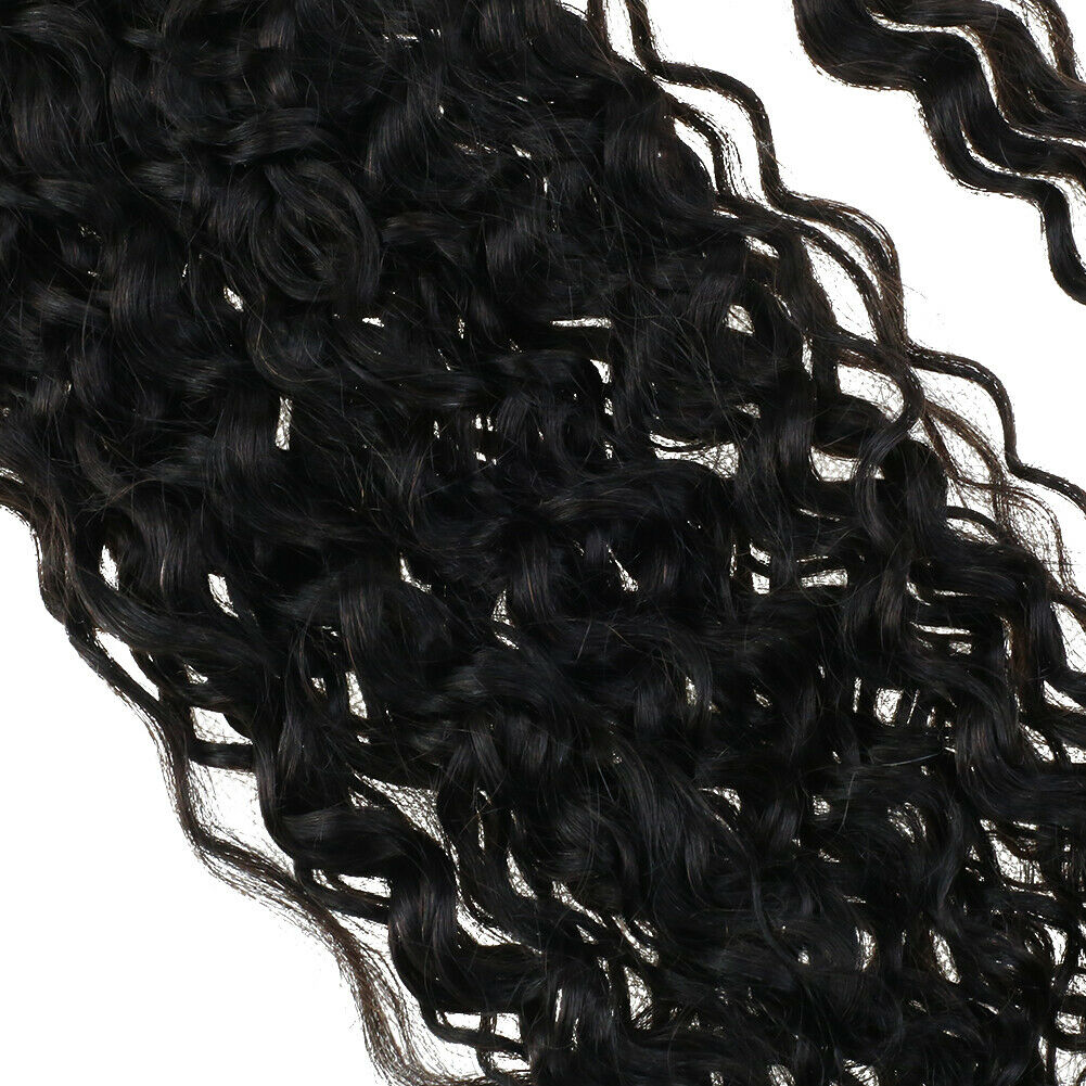100% virgin human hair Ponytails natural black afro puff kinky curly drawstring ponytail one pieces 140g