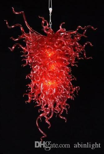100% Hand Blown Glass Art Chandelier Red Colored Glass Modern Crystal LED Chandelier Light for Hotel Decoration
100% Hand Blown Glass Art Chandelier Red Colored Glass Modern Crystal LED Chandelier Light for Hotel Decoration