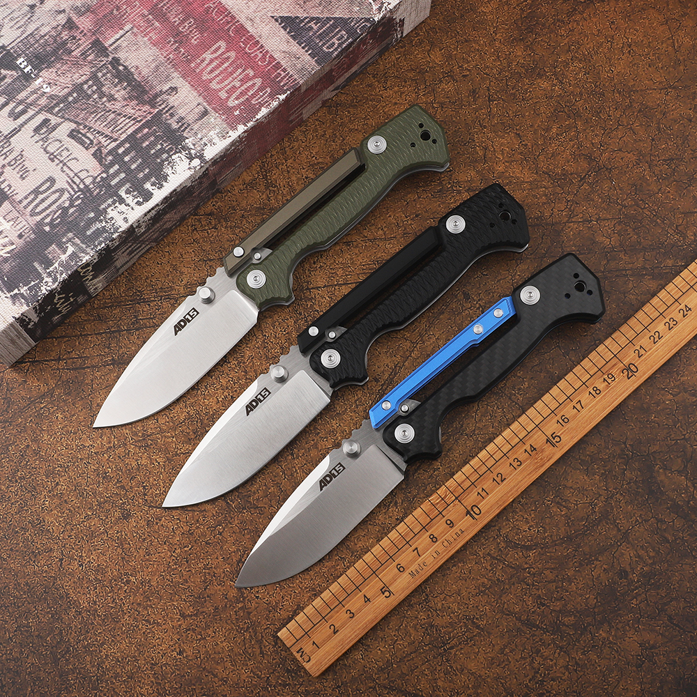 

new Cold Steel AD15 Folding Knife D2 blade aluminum steel G10 handle outdoor camping hunting survival pocket fruit knives EDC tools