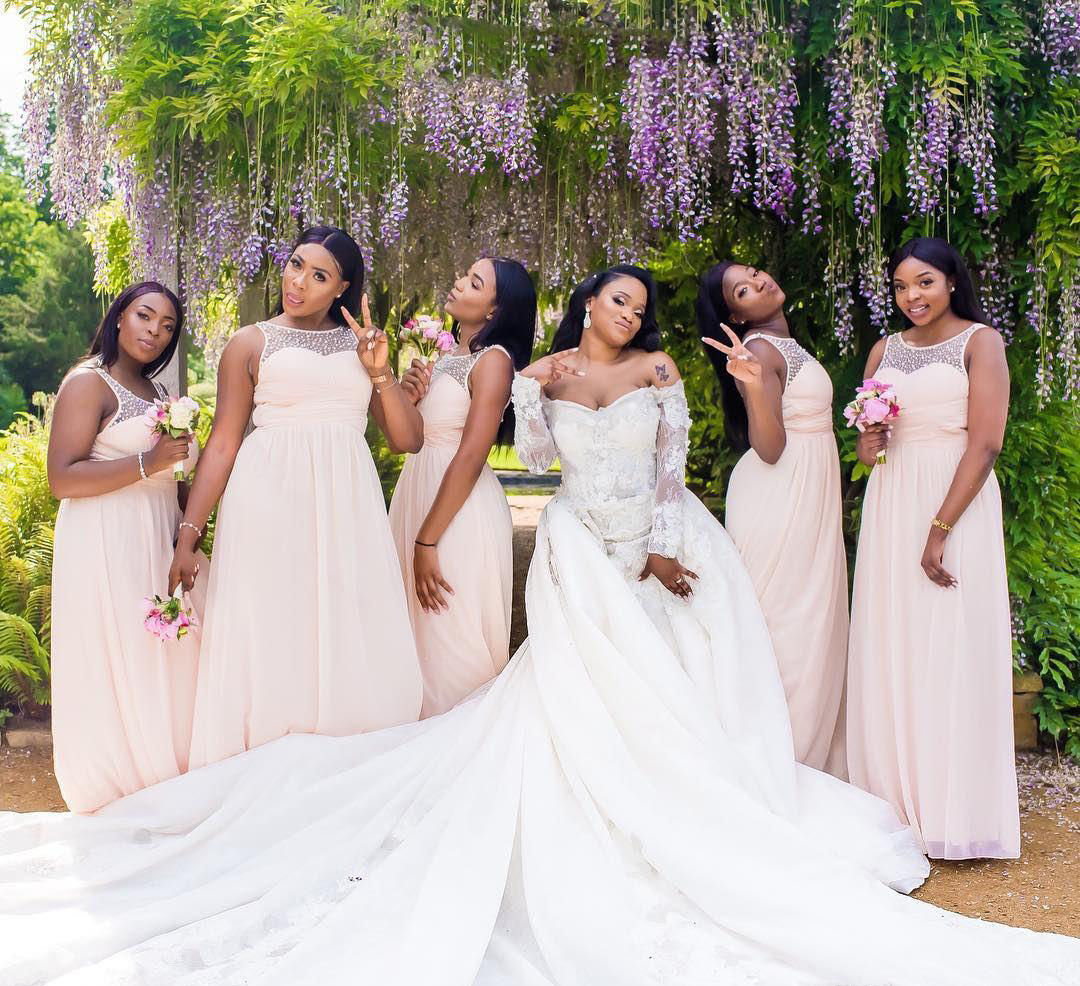 Cheap High Quality Bridesmaid Dress Pale Pink Summer Country Garden Formal Wedding Party Guest Maid of Honor Gown Plus Size Custom Made