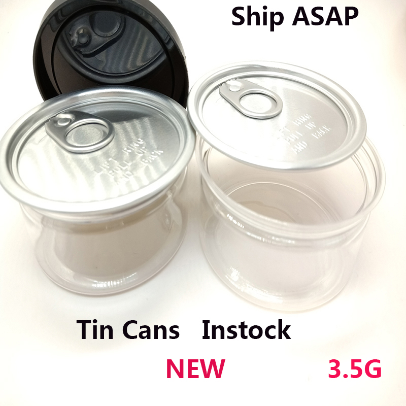 Tin Cans Food Packaging Clear Plastic Bottles Flower Packaging Dry Herb Storage 3.5 g Smellproof New Aluminum Black Lid airtight
Tin Cans Food Packaging Clear Plastic Bottles Flower Packaging Dry Herb Storage 3.5 g Smellproof New Aluminum Black Lid airtight