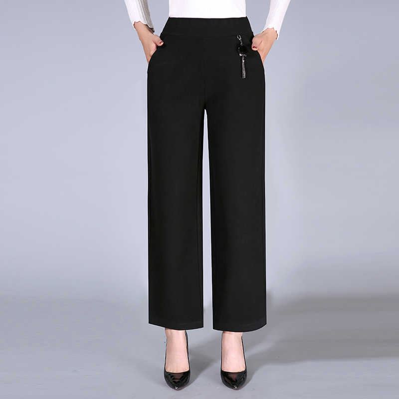 2019 Plus Size Women Woolen Pants Casual Elastic High Waist Ankle Length Pants Autumn Winter Trousers Wide leg, Black
2019 Plus Size Women Woolen Pants Casual Elastic High Waist Ankle Length Pants Autumn Winter Trousers Wide leg, Black