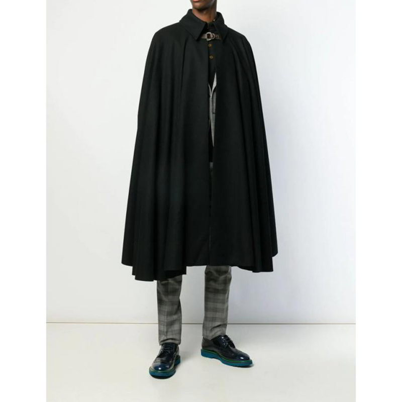 Autumn and winter fashion men loose Cardigan Cape Coat Bat shirt long CAPE WITH A wide-collared woolen trench coat, Black
Autumn and winter fashion men loose Cardigan Cape Coat Bat shirt long CAPE WITH A wide-collared woolen trench coat, Black