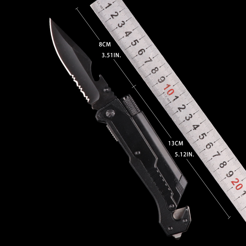 7 in 1 multi survival knife black pocket knives with saw blade led light folding knifes gift for son edc micro MT
7 in 1 multi survival knife black pocket knives with saw blade led light folding knifes gift for son edc micro MT