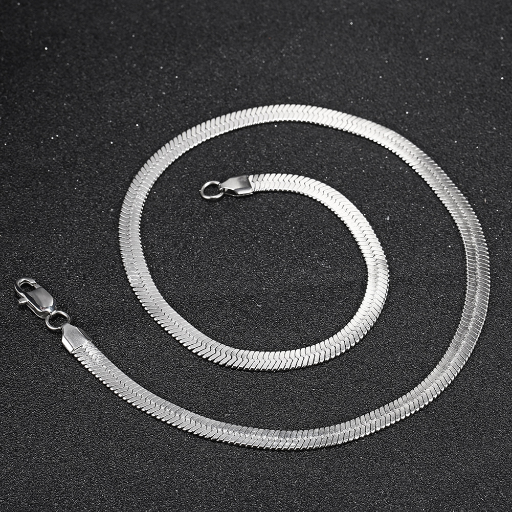 5mm Flat Snake Chain Necklace 316L Stainless Steel Blade Chain Clavicular Chain Necklace Jewelry Wholesales Accessories